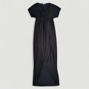 Tart Women's Maternity Dulcibella Cap Sleeve Tulip Hemline Black Maxi Dress XS